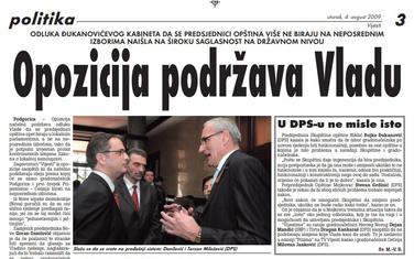 Vijesti, 4. avgust 2009.