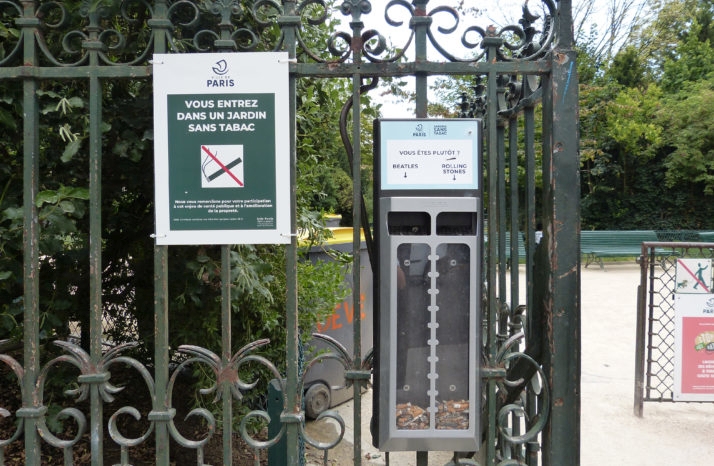 Zabrana pušenja na otvorenom odnosi se na oko deset odsto parkova u Parizu