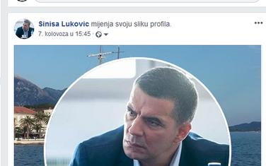Sporna profilna slika na Lukovićevom nalogu na Fejsbuku