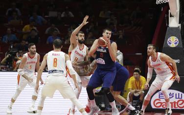 Jokić na meču sa Španijom