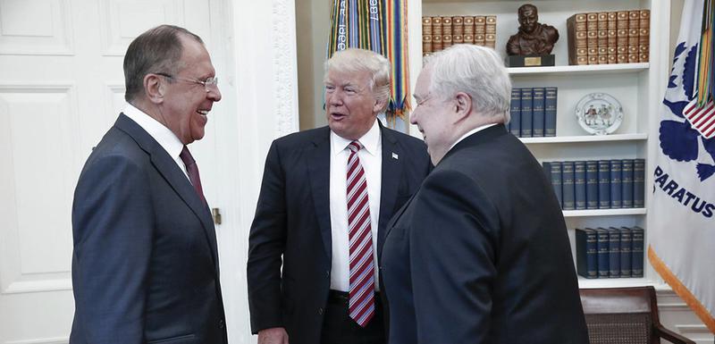 Lavrov, Tramp i Kisljak u Bijeloj kući 10. maja 2017.