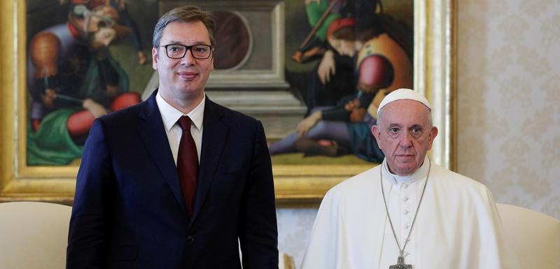 Vučić i papa Franjo