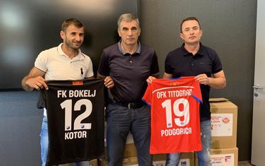 Mojaš Radonjić sa predstavnicima Bokelja i OFK Titograda