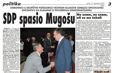 Stranica "Vijesti" od 15. septembra 2019.