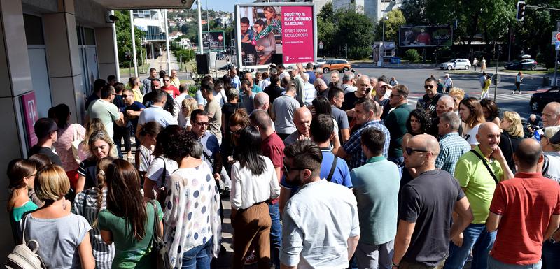 Sa štrajka upozorenja koji je organizovao Sindikat Telekoma