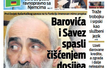 Naslovna strana "Vijesti" za 18. septembar