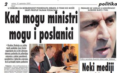 Vijesti, 19. septembar 2009.