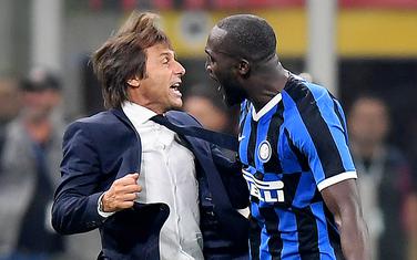 Konte i Lukaku na sinoćnjem meču