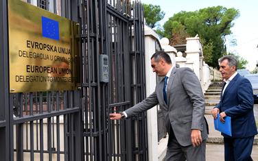 Damjanović i Đukanović stižu na sastanak