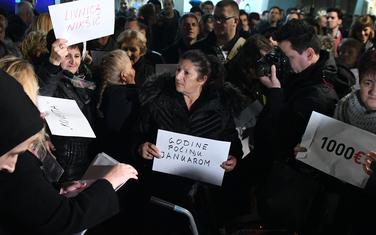 Sa prvog protesta ispred VDT-a 2. februara