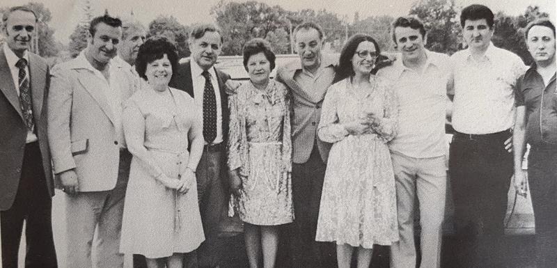 Članovi “Lovćena” u Detroitu 1978. Treći zdesna Ljubo Mijač