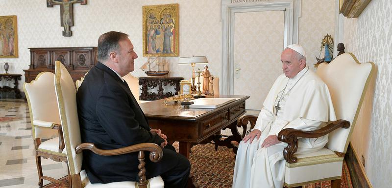 Pompeo i papa Franjo