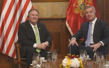 Pompeo i Đukanović u vili Gorica