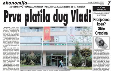 Vijesti, 6. oktobar 2009.