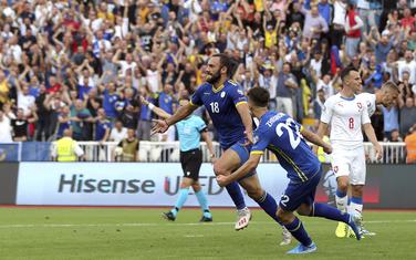 Vedat Murići (Kosovo) slavi gol protiv Češke prošlog mjeseca
