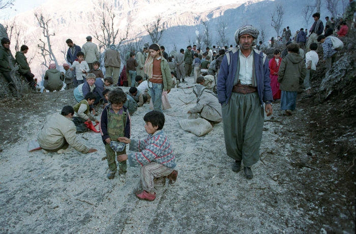 Irački Kurdi u izbjegličkom kampu u Turskoj 1991