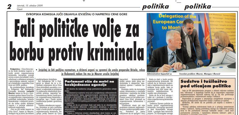 Strana "Vijesti" od 15. oktobra 2019.