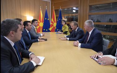 Zaev na sastanku sa Donaldom Tuskom u Briselu