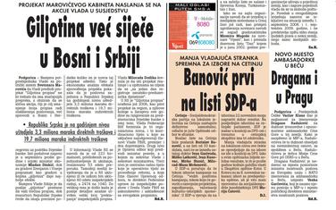 Stranica "Vijesti" od 21. oktobra 2009.
