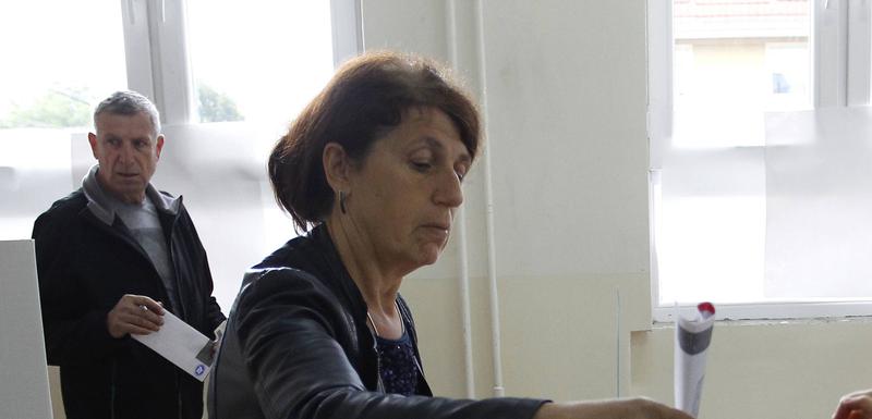 Detalj sa glasanja u Kosovskoj Mitrovici