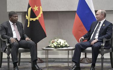 Predsjednik Angole Joao Lorenco sa Putinom u Johanesburgu u julu 2018
