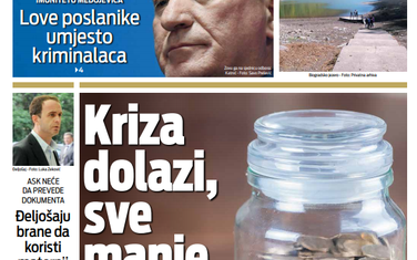 Naslovnica "Vijesti" 25.10.