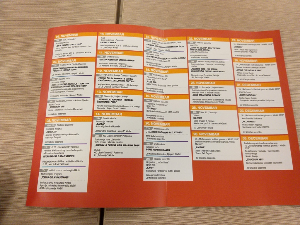 Program nikšićke kulturne scene