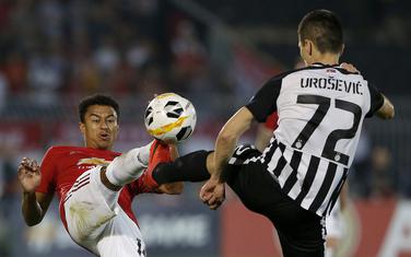 Lingard i Urošević na prvom meču u Beogradu