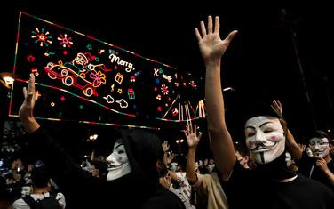 Detalj sa demonstracija u Hong Kongu