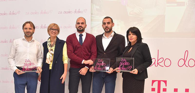 Sa svečanosti povodom zvaničnog proglašenja pobjednika Telekomovog konkursa Za svako dobro za 2019. godinu.