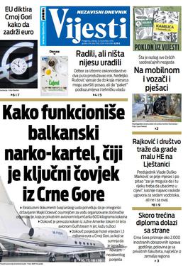 Naslovna strana "Vijesti" za 13. novembar 2019.