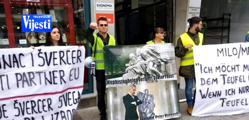 Stijepović na jednom od protestnih okupljanja