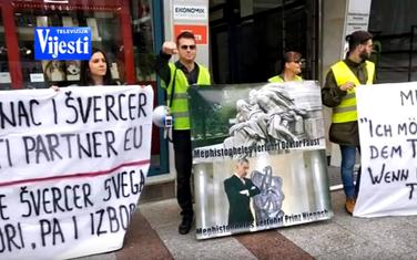 Stijepović na jednom od protestnih okupljanja