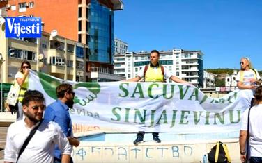 Stijepović na jednom od protestnih okupljanja