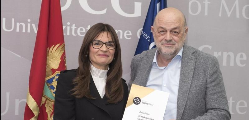 Vesna Milić Lainović i Svetislav Gavrov Popović na promociji Nagrade “Božidar Milić”
