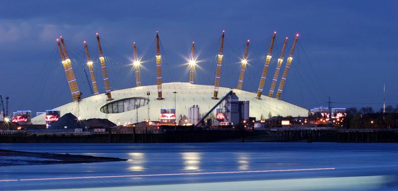 O2 arena, na poluostrvu koje je napravila Temza