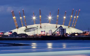 O2 arena, na poluostrvu koje je napravila Temza