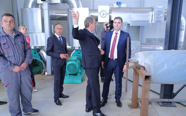 Sa otvaranja sporne fabrike peleta 2016. godine: Brković i Ivanović