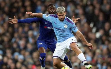 Aguero na meču sa Čelsijem