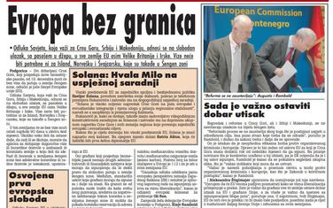 Stranica "Vijesti" od 29. novembra 2009.