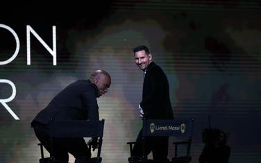 Didije Drogba i Leo Mesi na sceni u Parizu