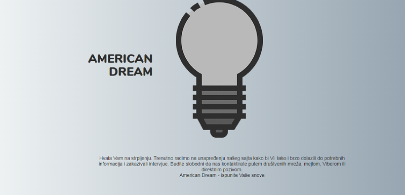Sajt agencije American Dream