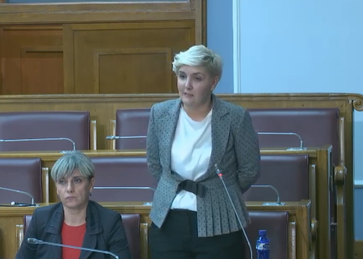Dragica Sekulić danas u Skupštini