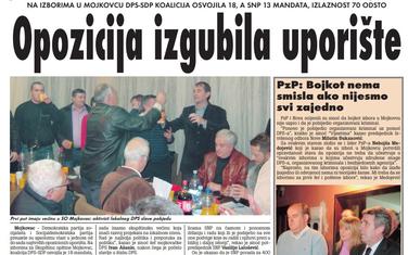 Strana "Vijesti" od 7. decembra 2009.