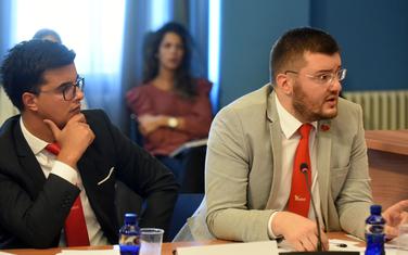 Poslanici Demokratske Crne Gore Danilo Šaranović i Moro Koprivica na Odboru za sveobuhvatnu reformu izbornog i drugog zakonodavstva