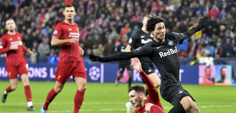 Minamino na meču sa Liverpulom