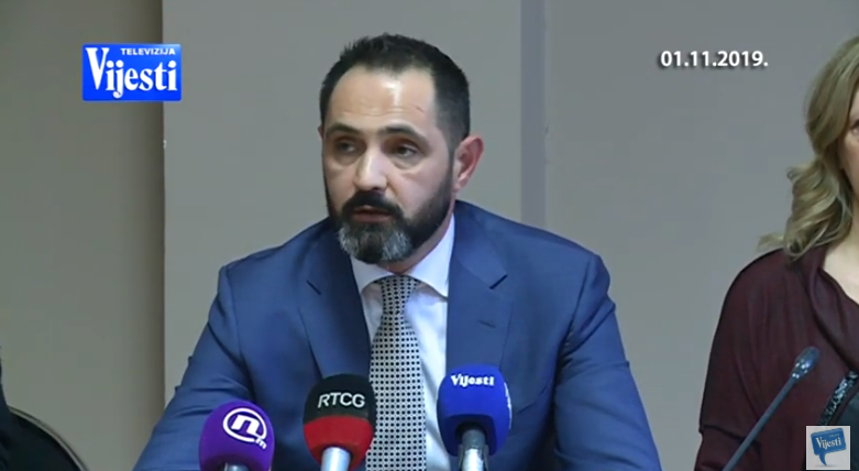 Radulović na presu prvog novembra kada je podnio ostavku