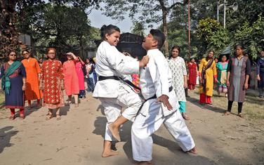Polaznice karate kursa u Kalkuti