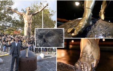 Statua Zlatana Ibrahimovića nekad i sad