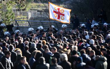 Sa jučerašnjeg protesta pristalica MCP zbog Zakona o slobodi vheroispovijesti
